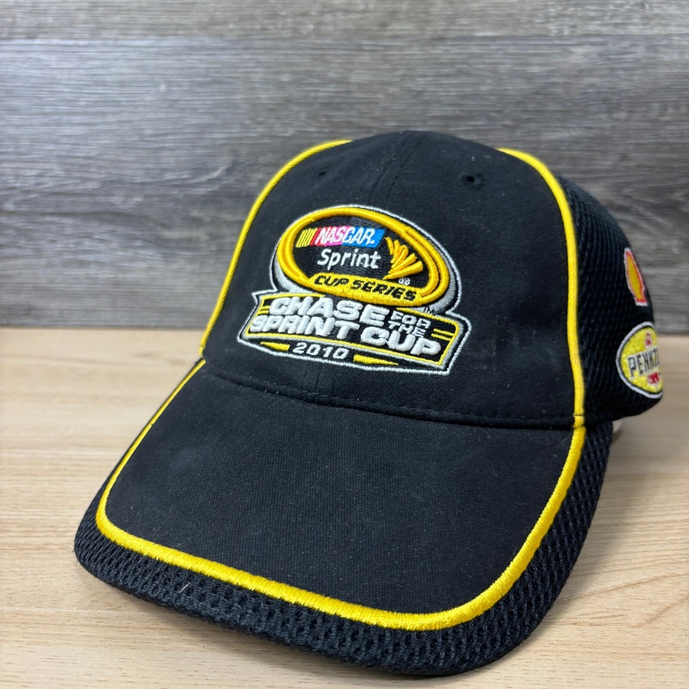 Nascar Hat‎ Cap Strap Back Black Chase 500 Sprint Cup 2010 Racing